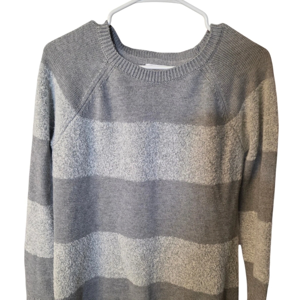 Calvin Klein Women's Gray Striped Sweater